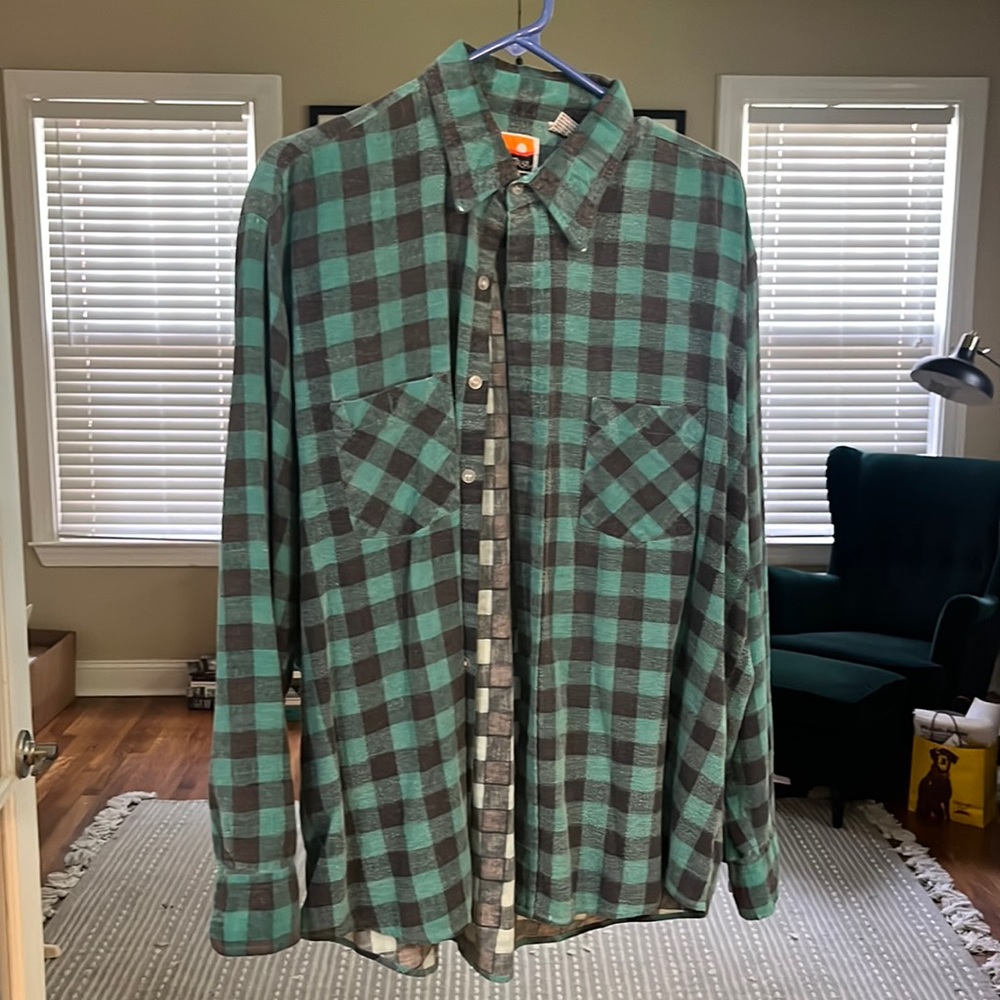 XL Vintage Green Ozark Trail Flannel